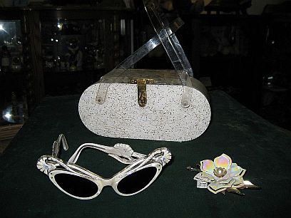 vintage sun glasses and bags